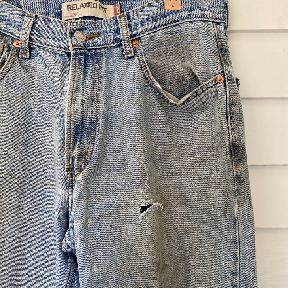 Vintage Levis 550 Jeans Mens 33x32 Relaxed Fit Distressed Punk Y2K - Picture 3 of 6